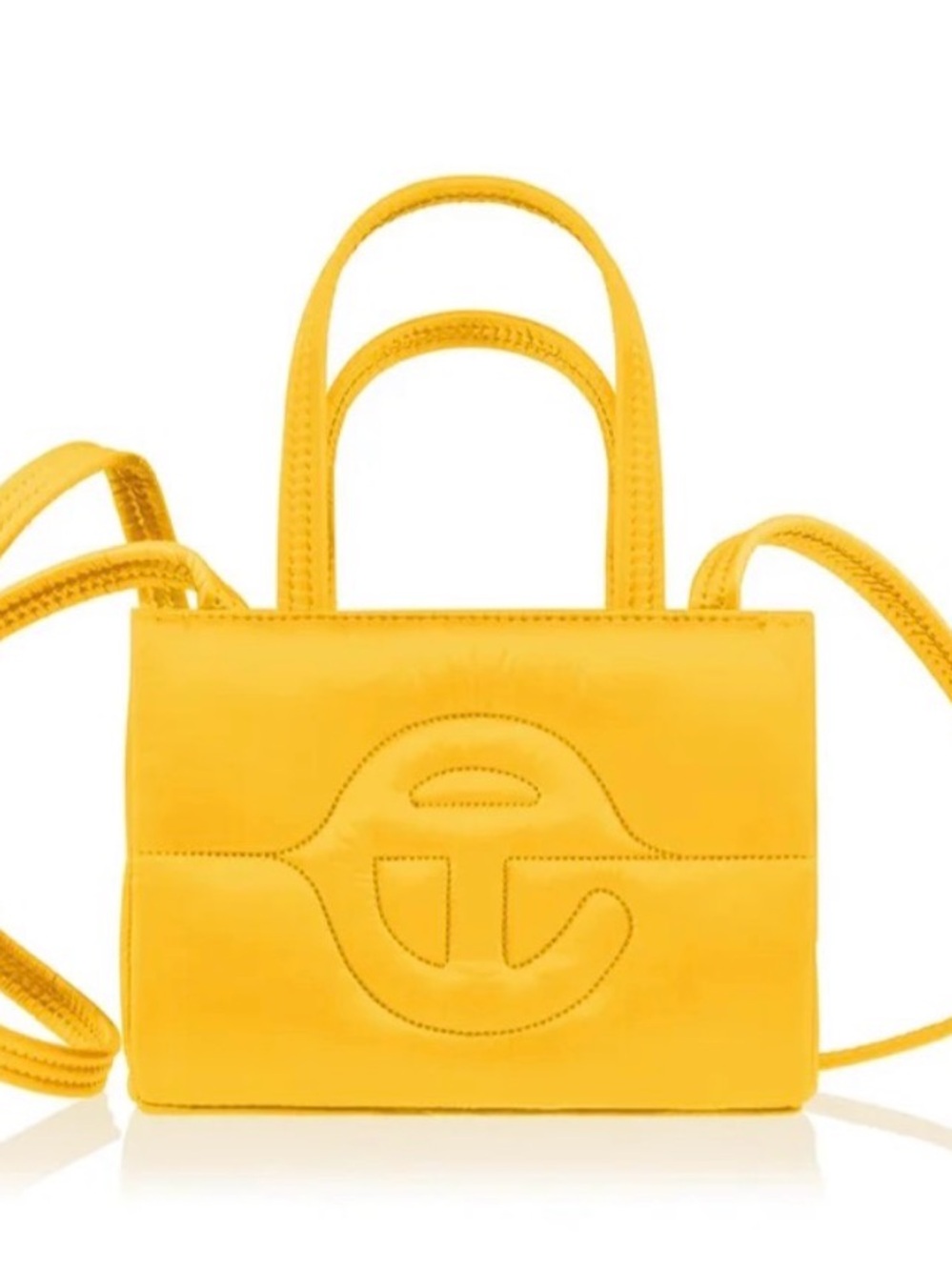 ☀️ TELFAR Sunny Yellow Puffer Satchel with Top Handles ☀️
*NOT Leather*
